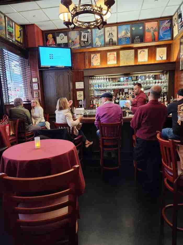 Bar seating at Sardi's. Photo by Sora Vernikoff