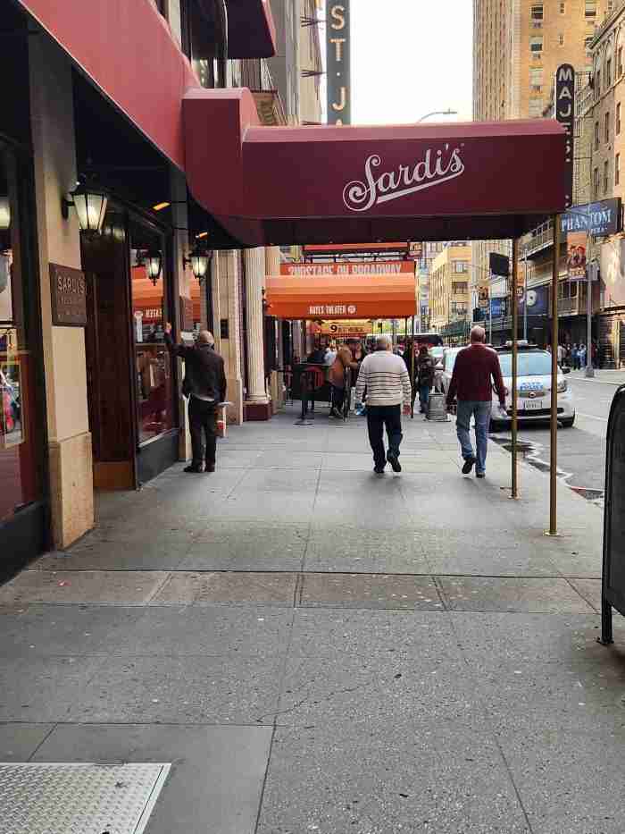 A sidewalk view of Sardi's. Photo by Sora Vernikoff