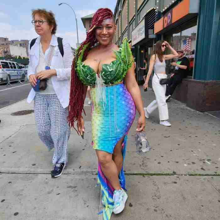 A mermaid at the Coney Island Mermaid Parade. Photo by Sora Vernikoff