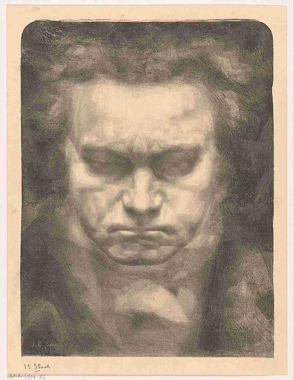 Portret van Ludwig van Beethoven. Public Domain.