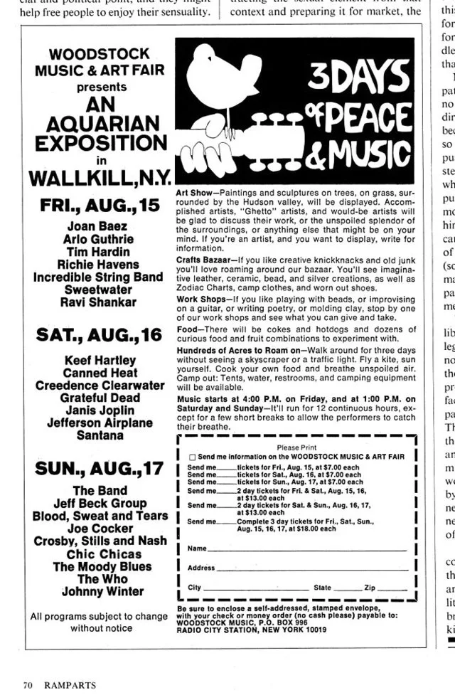 Woodstock Flyer. Public Domain