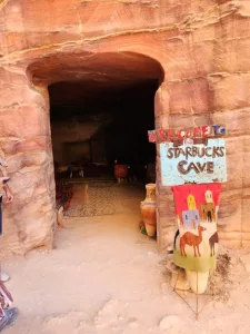 The old and the new in Petra Jordan. Photo by Sora Vernikoff