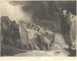 The Enchanted Island, Before the Cell of Prospero - Prospero and Miranda (Shakespeare, The Tempest, Act 1, Scene 1) MET DP109509.