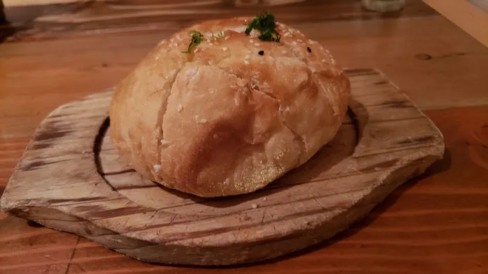 Fresh bread at Lokal Mediterranean Kitchen. Photo by Sora Vernikoff