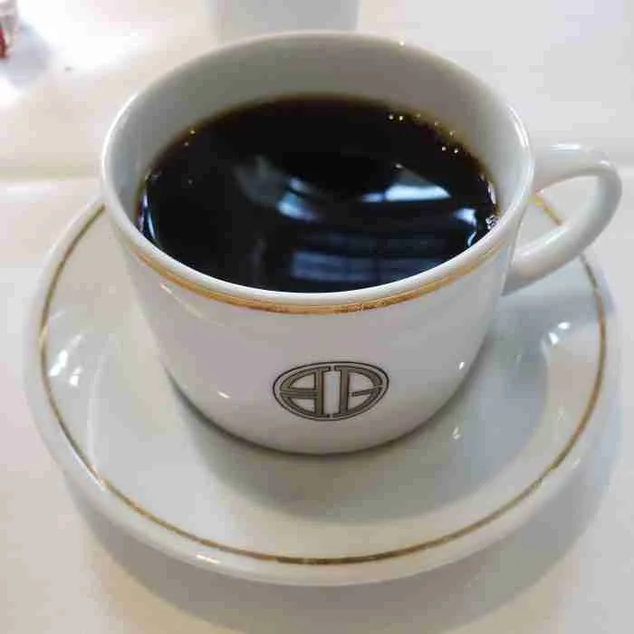 A cup of fresh, hot coffee at BG on Fifth at Bergdorf Goodman in NYC. Photo by Sora Vernikoff