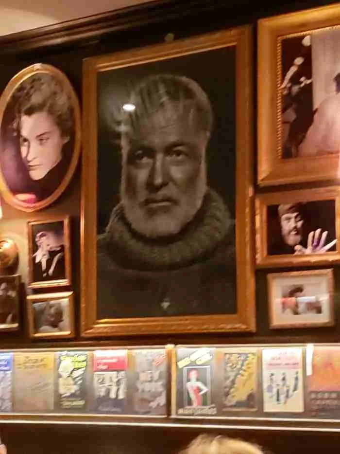 A portrait of Ernest Hemingway at Chumley's restaurant in NYC. Photo by Sora Vernikoff.