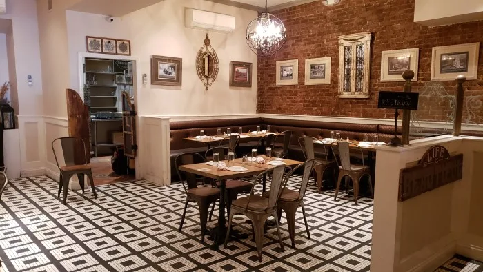 Dining area at Lokal Mediterranean Kitchen. Photo by Sora Vernikoff