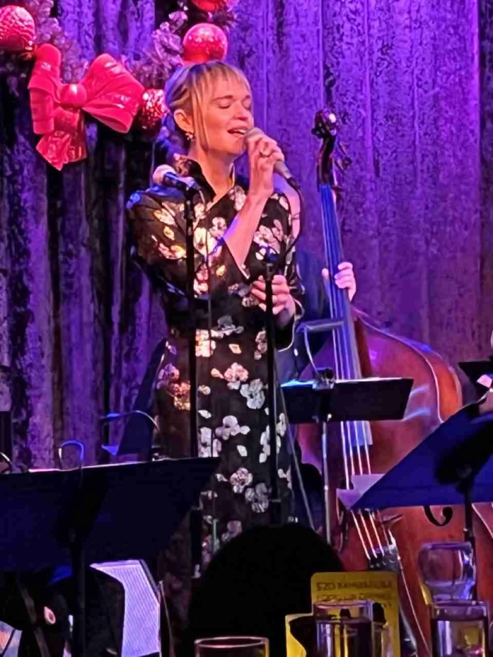 Alexia Bontempo with Orrin Evans and the Captain Black Big Band at Birdland. Photo by Edward Kliszus