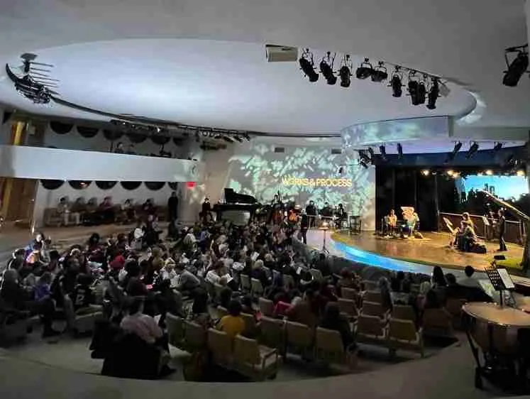 A view of the stage production of Peter and the Wolf by Works & Process at the Guggenheim. Photo by Edward Kliszus