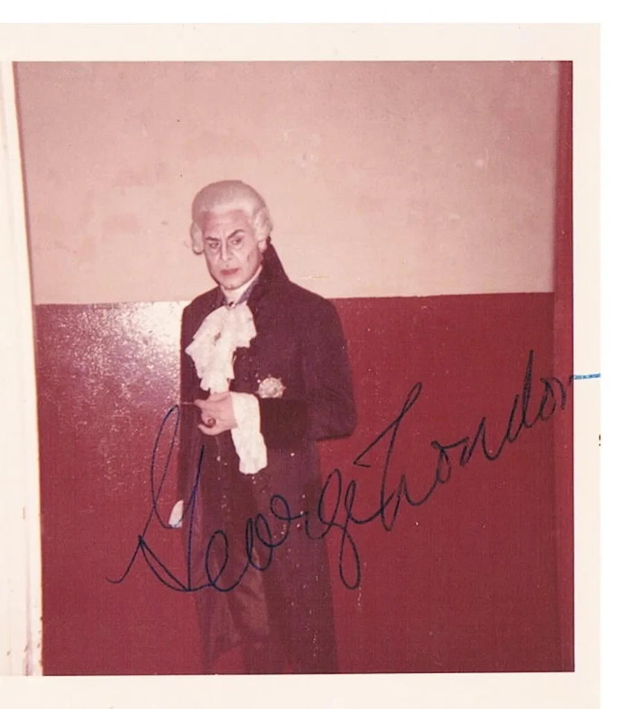 Photo of George London as Scarpia in Tosca taken by Lois Kirschenbaum backstage at the old Metropolitan Opera (photo courtesy of Ken Benson)