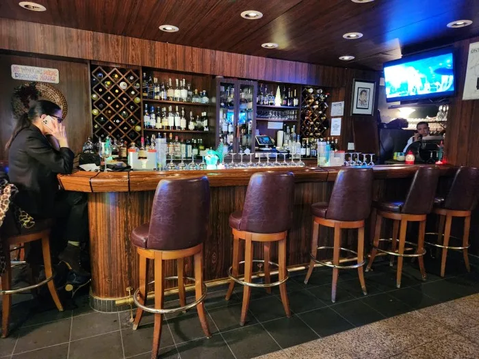 Bar seating at Rossini's Italian restaurant in NYC. Photo by Sora Vernikoff