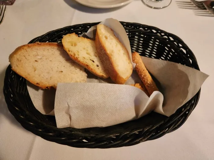 The bread basket arrives at Rossini's Italian restaurant in NYC. Photo by Sora Vernikoff