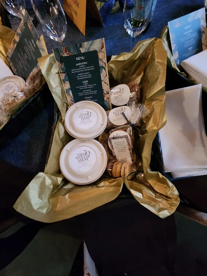 Resplendent menu offerings at the luncheon. Photo by Sora Vernikoff