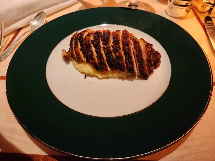 Blackened chicken with polenta at Casa Cruz New York. Photo by Sora Vernikoff