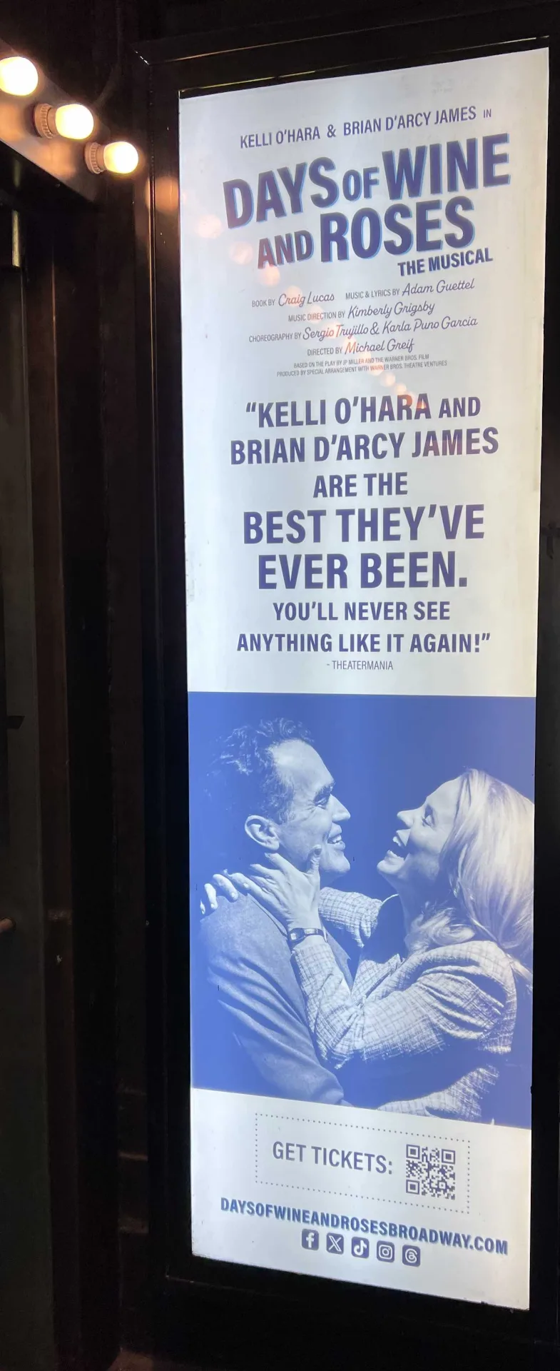 Days of Wine and Roses. Billboard at the theater.
