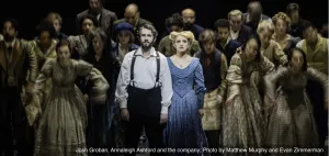 Sweeney Todd with Josh Groban, Annaleigh Ashford and the Company. Photo by Matthew Murphy and Evan Zimmerman