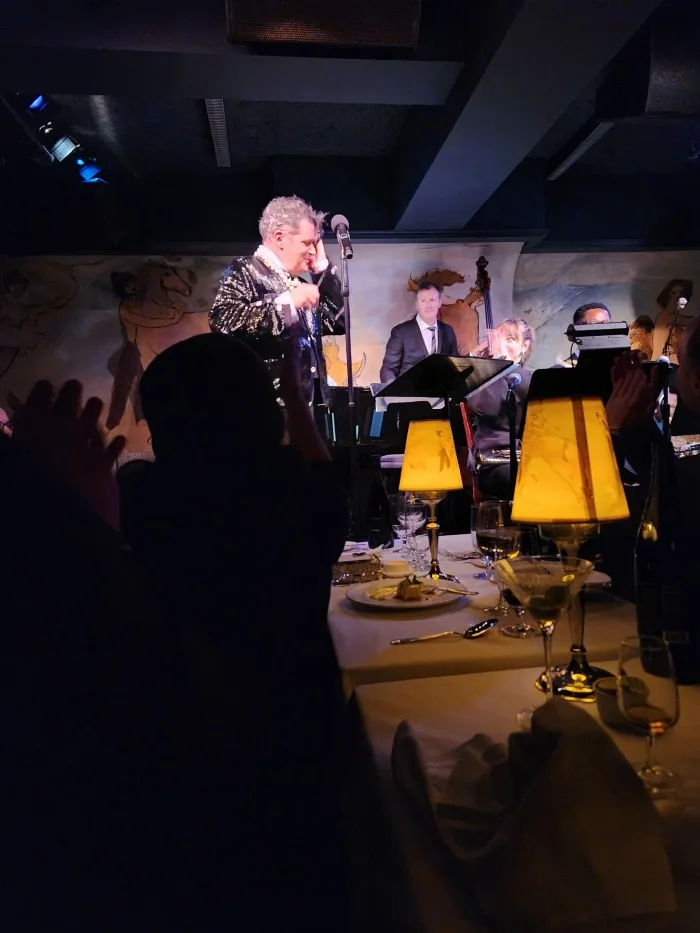 Another view of Isaac Mizrahi on stage at Café Carlyle. Photo by Sora Vernikoff