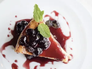 A delicious dessert at Ethos Restaurant, NYC. Courtesy ethosrestaurantgroup.com
