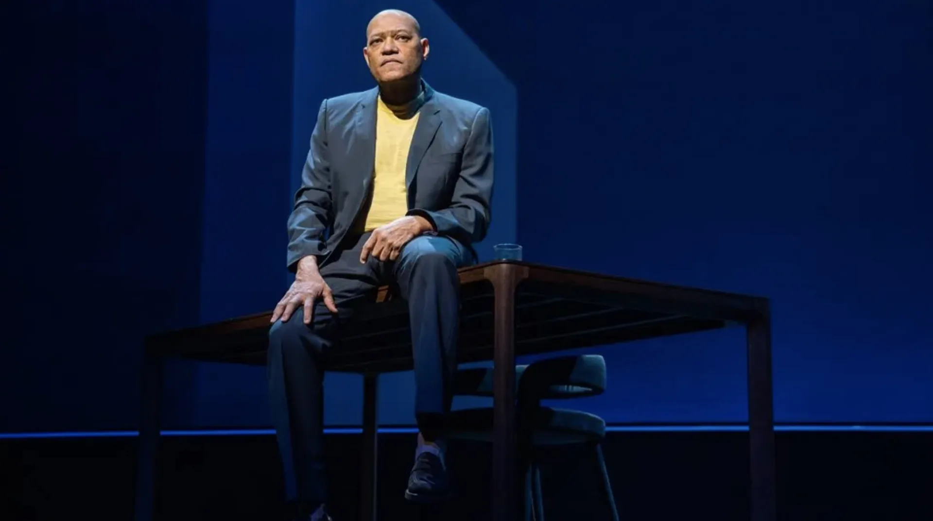 Laurence Fishburne in Like They Do in the Movies at the Perelman Performing Arts Center NYC. Photo by Joan Marcus