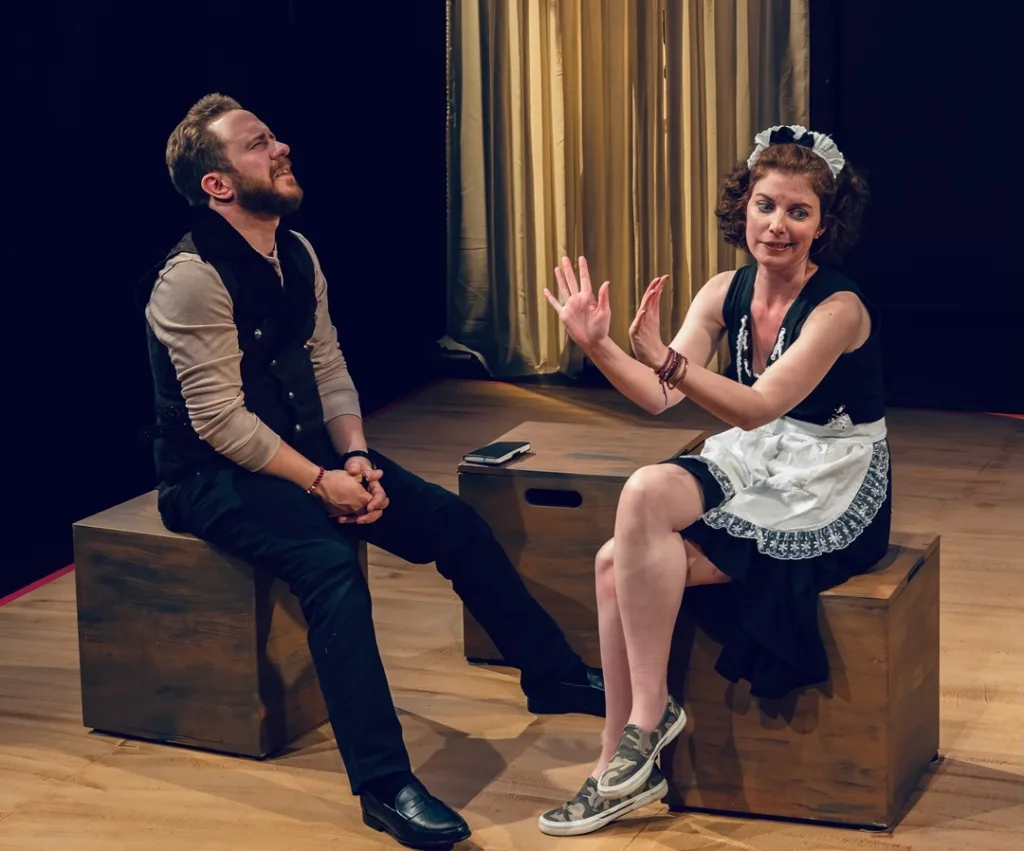 Patrick T. Horn and Patricia Lynn in a scene from The Maid and the Mezmerizer. Photo by DLW Photography NYC
