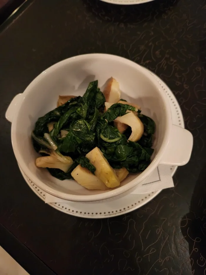Swiss Chard, and English Pea Puree at Dowling’s at the Carlyle. Photo by Sora Vernikoff