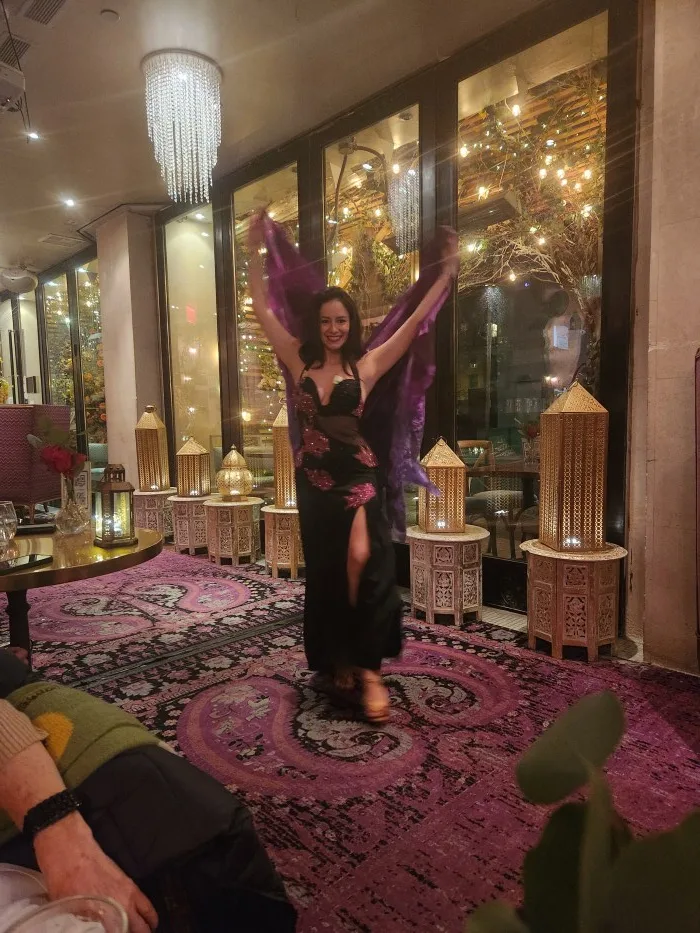A lovely, talented belly dancer at Casa La Femme, an Egyptian restaurant in New York's West Village. Photo by Sora Vernikoff