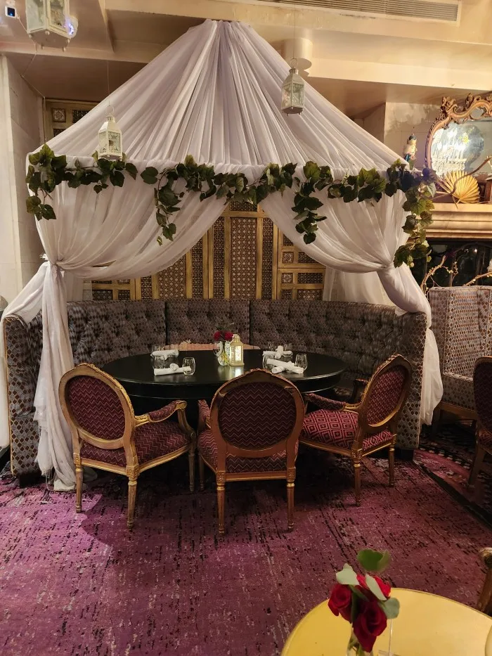 Cozy dining at Casa La Femme, an Egyptian restaurant in New York's West Village. Photo by Sora Vernikoff