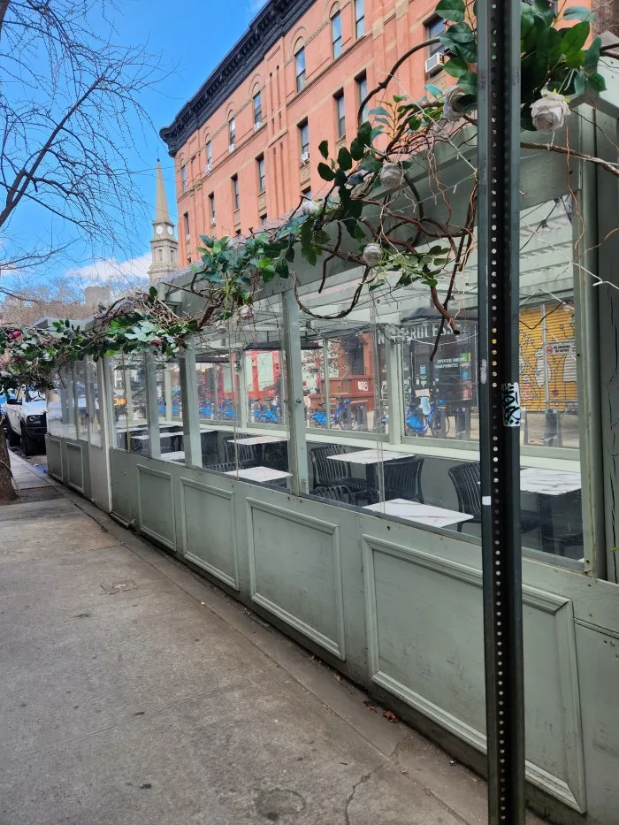 Outdoor seating at the Prince Tea House. Photo by Sora Vernikoff