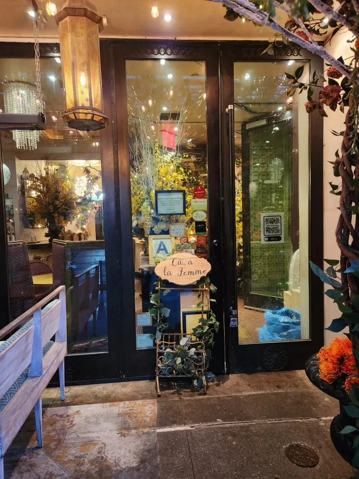 The entrance to Casa La Femme, an Egyptian restaurant in New York's West Village. Photo by Sora Vernikoff