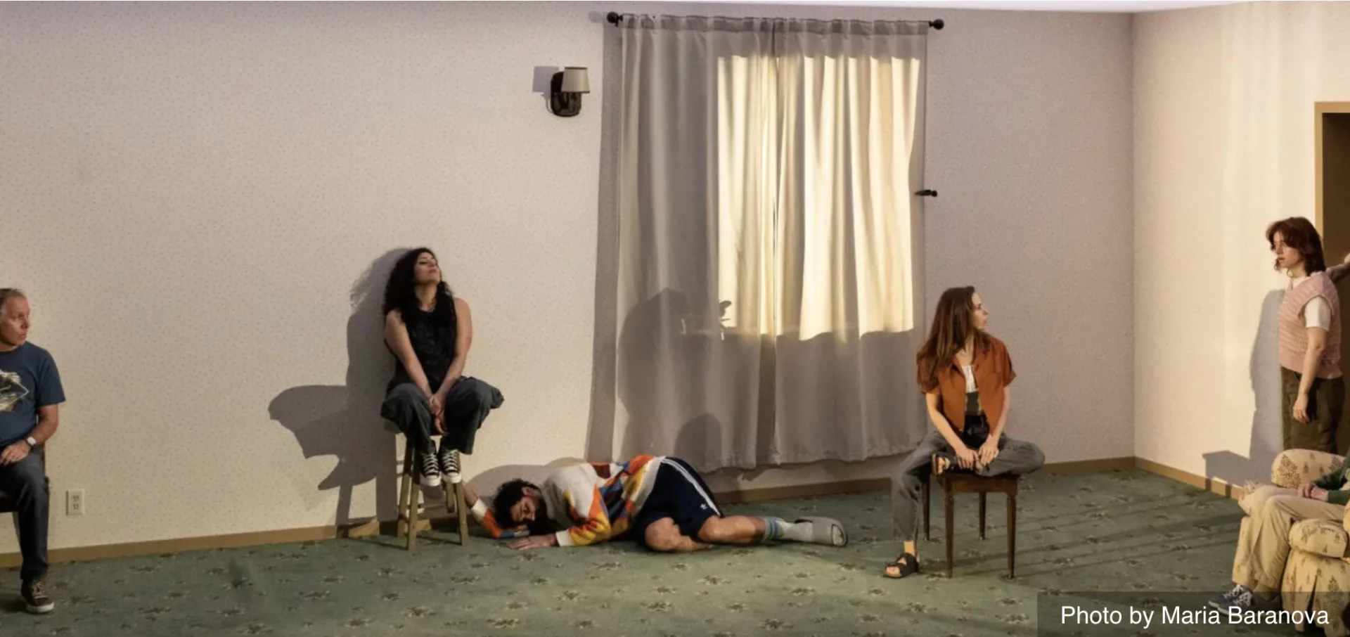 A scene from Grief Hotel at the Public Theater. Photo by Maria Baranova