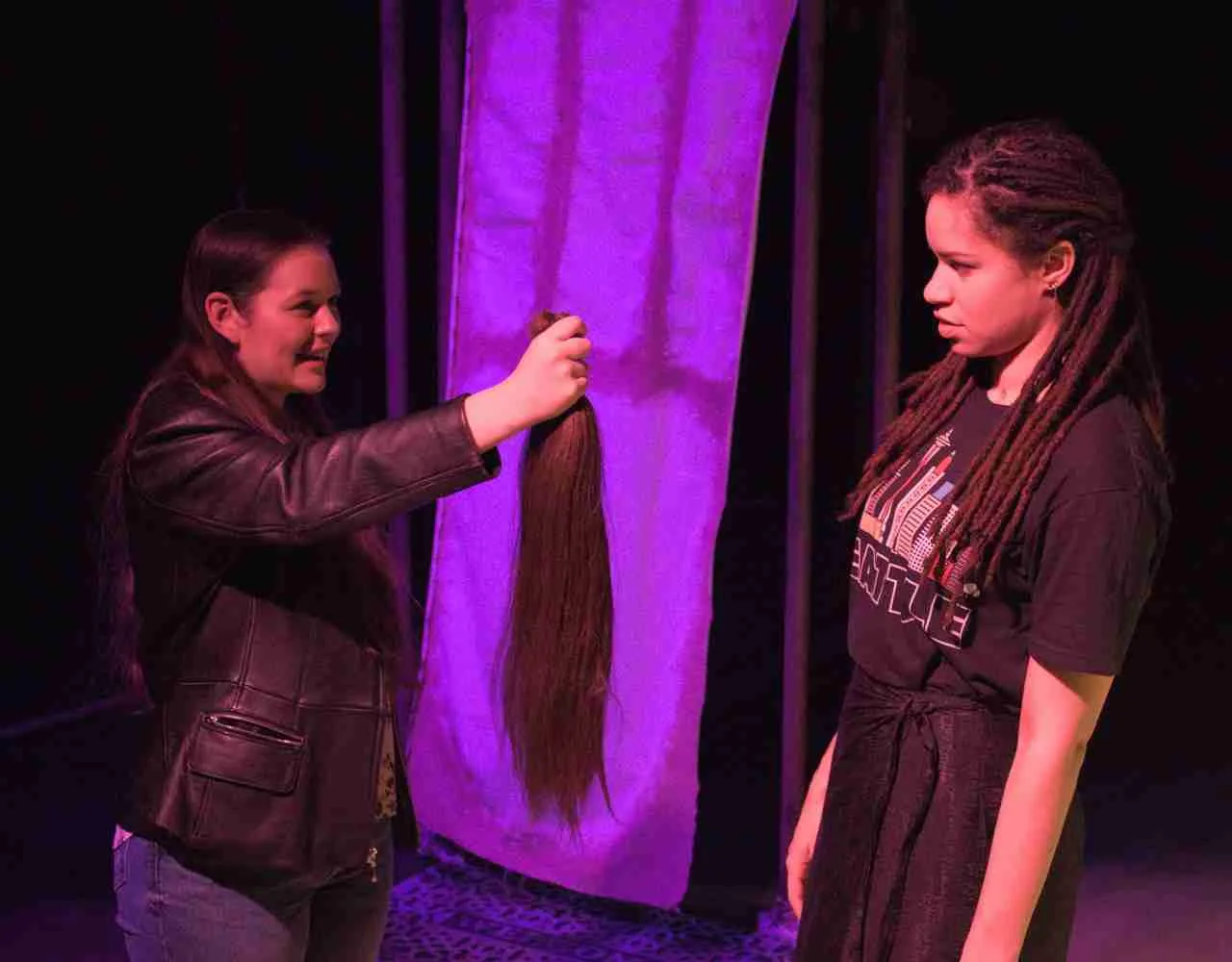 Nina Randazzo as Shannon and Mars Holscher as Ali in a scene from Witchland. Photo credit Jordan Schreiber