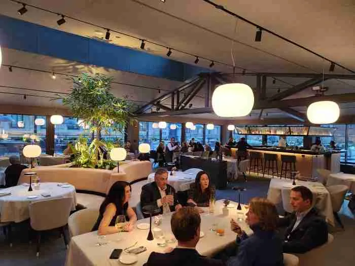 Dining area at the CORE club. Photo by Sora Vernikoff