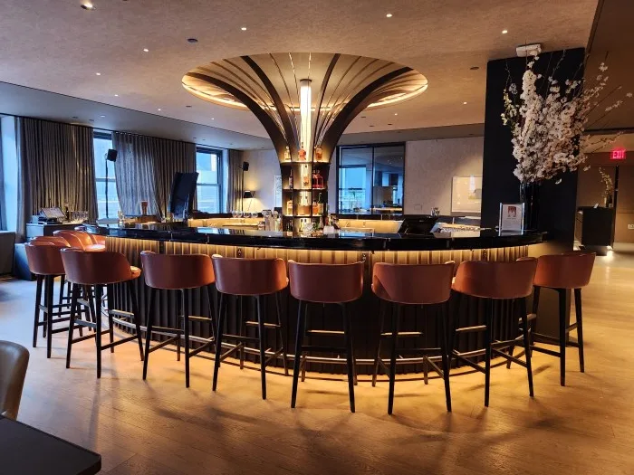 Bar seating at the CORE club. Photo by Sora Vernikoff