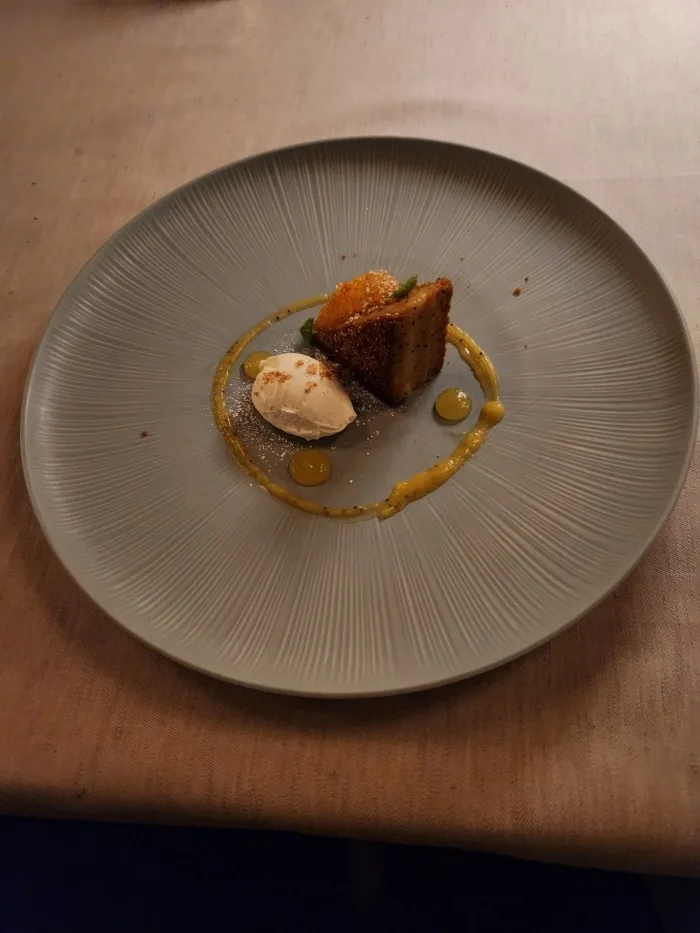 Olive Oil Cake with Citrus Sauce and Marscapone Whip. Photo by Sora Vernikoff