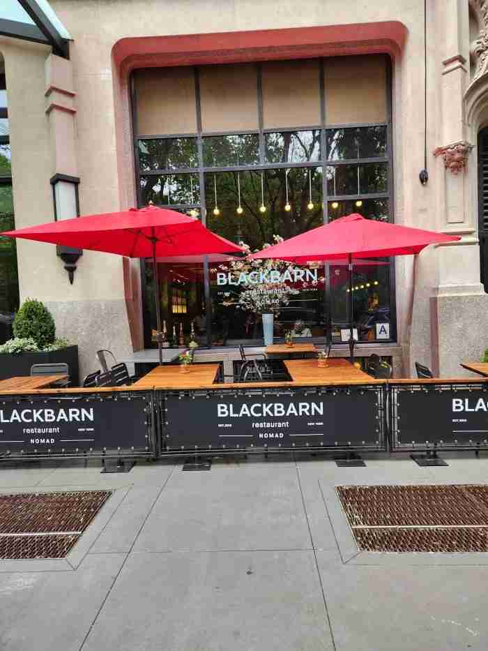 Another view of outdoor seating at Blackbarn Restaurant. Photo by Sora Vernikoff