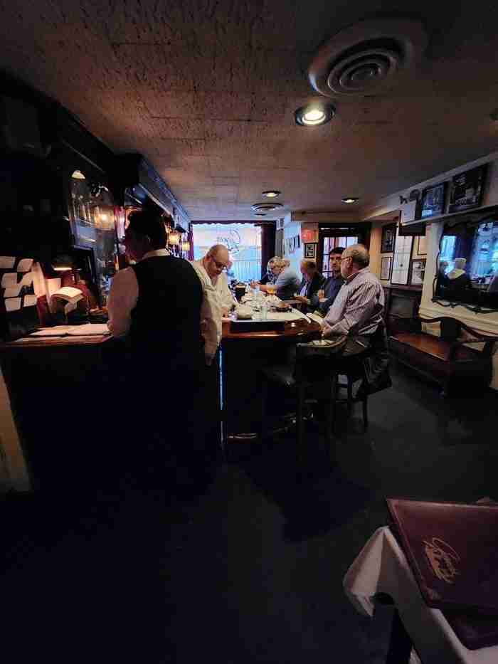 Comfy bar seating at Gene’s Italian Restaurant in Manhattan's Greenwich Village. Photo by Sora Vernikoff