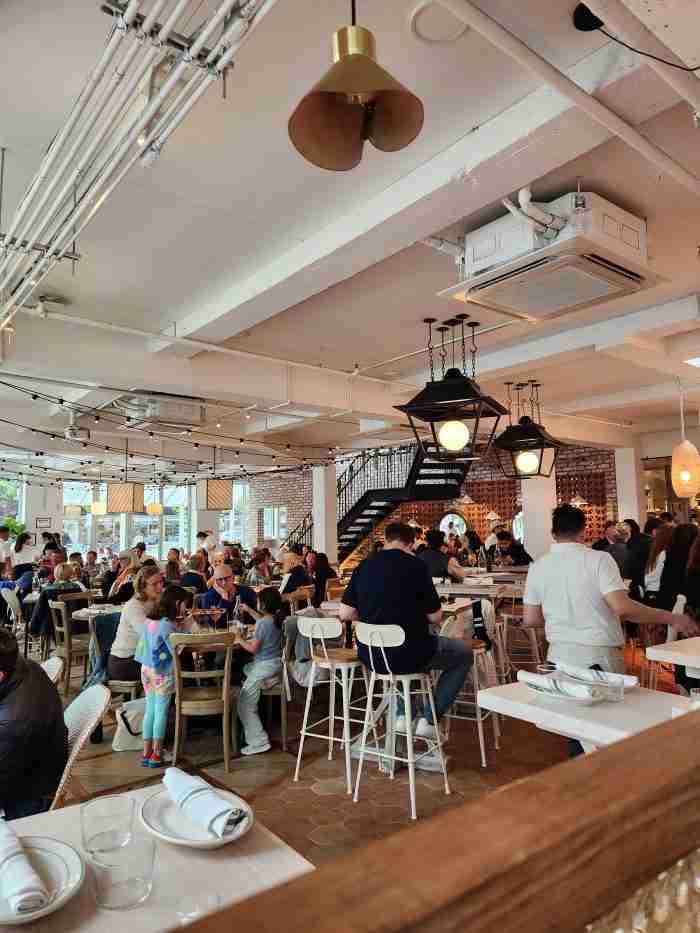 Dining area at Rosemary's on Manhattan's East Side. Photo by Sora Vernikoff