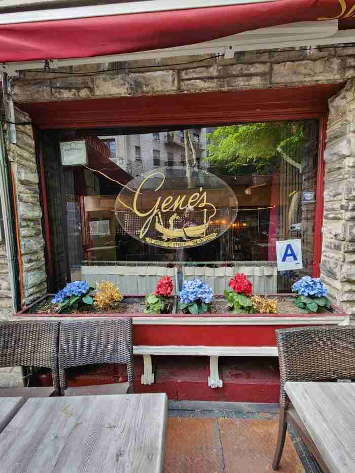 An outside view of Gene’s Italian Restaurant in Manhattan's Greenwich Village. Photo by Sora Vernikoff