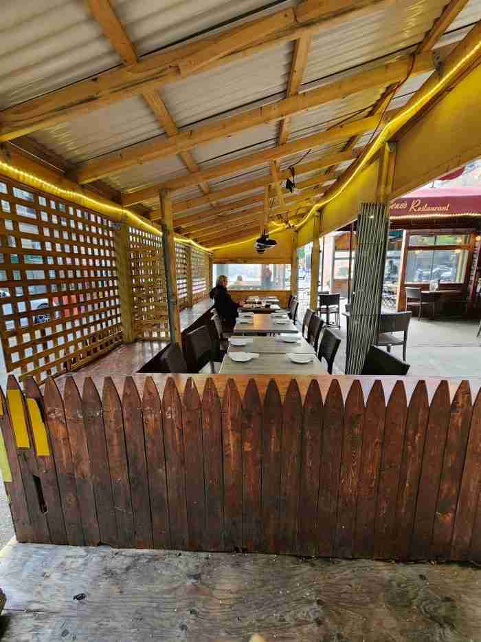 Outside dining area of Gene’s Italian Restaurant in Manhattan's Greenwich Village. Photo by Sora Vernikoff