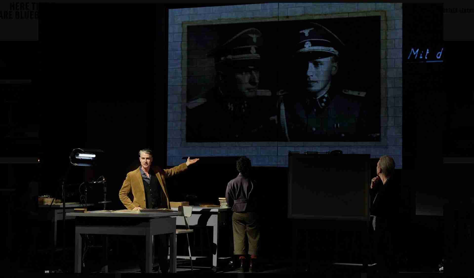 A Scene from Here There at Blueberries at the New York Theatre Workshop. Photo by DJ Corey
