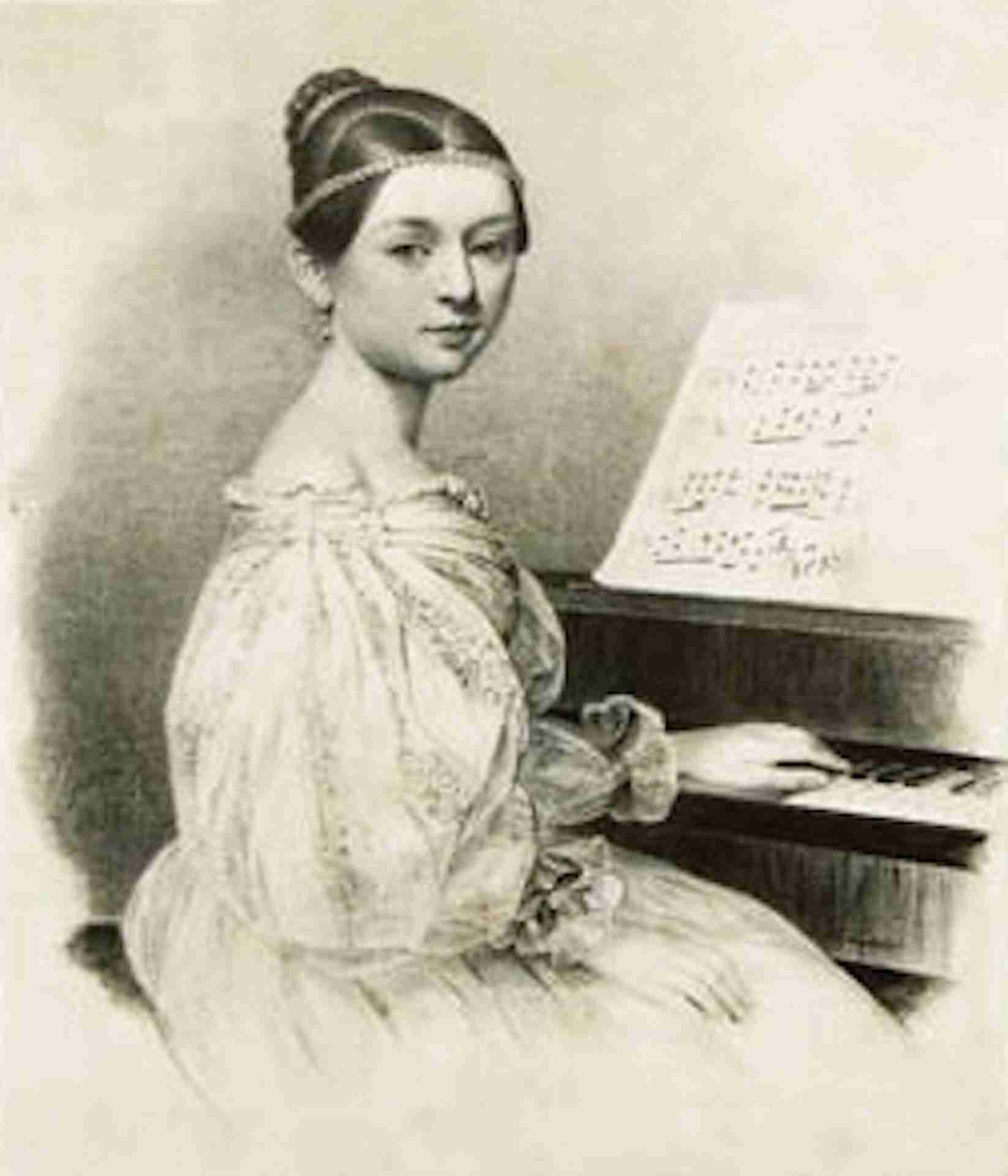Clara Wieck (Schuman) aged 15). The solo part opens in front of Clara with the beginning of the 3rd movement from her Piano Concerto in A minor, Op. 7. Public Domain. The Muse Behind the Melody: Johannes Brahms and His Violin Concerto in D Major. Celebrating the D major violin concerto