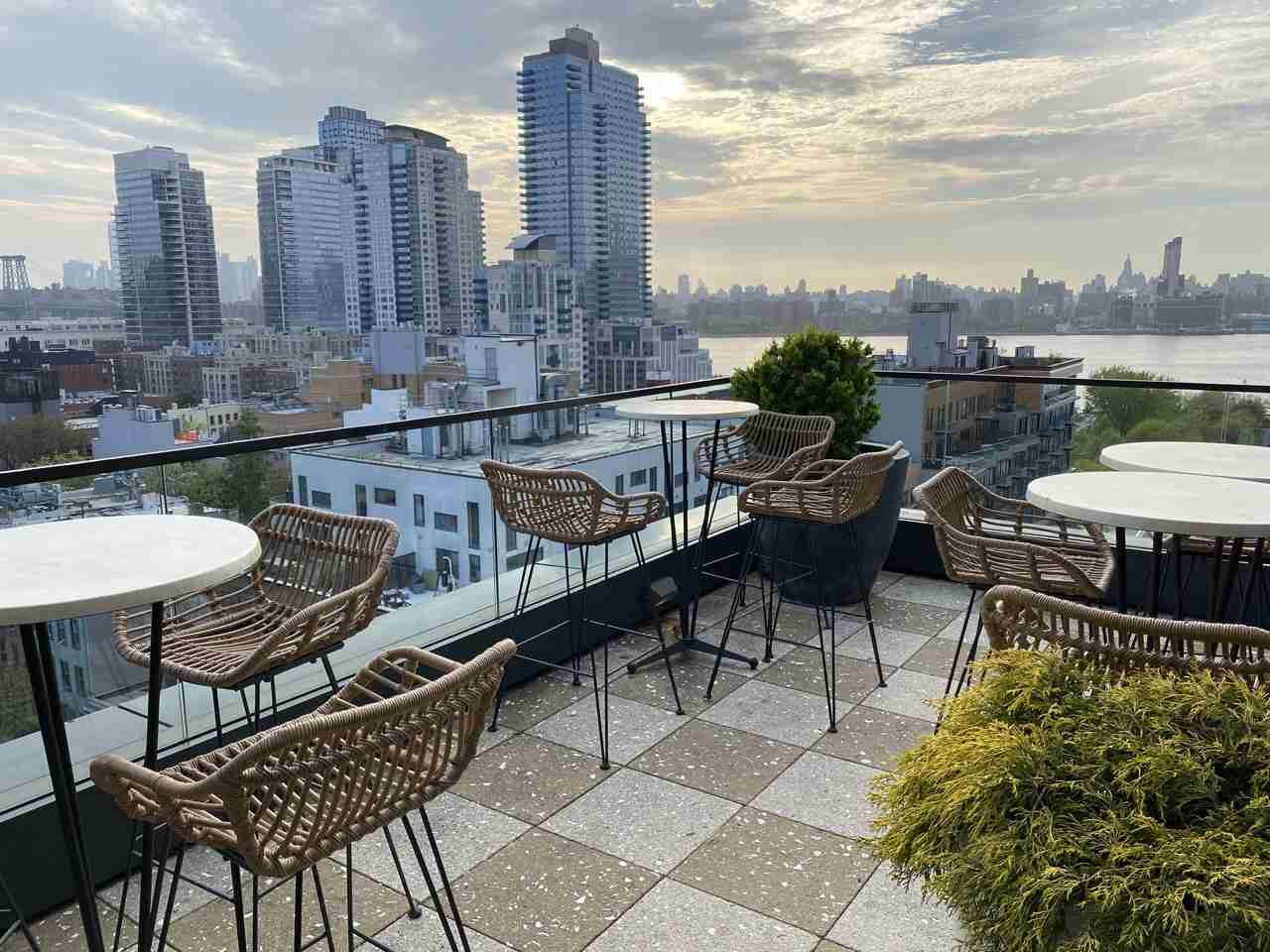 Outdoor seating and views at Laser Wolf. Photo by Valèrie Blanchard