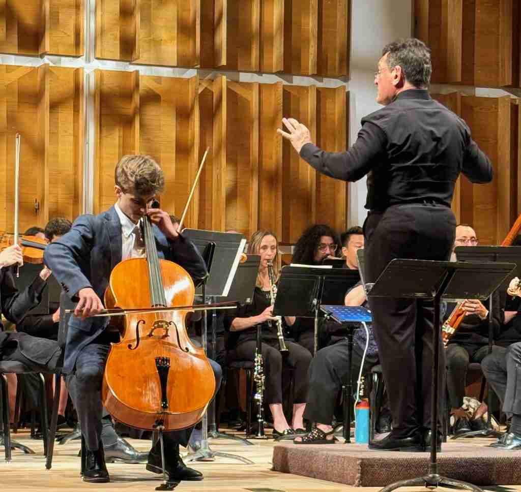 Rowan Fortmiller, Cello, at the Special Music School High School Concerto Competition Winners' Concert. Photo by Edward Kliszus