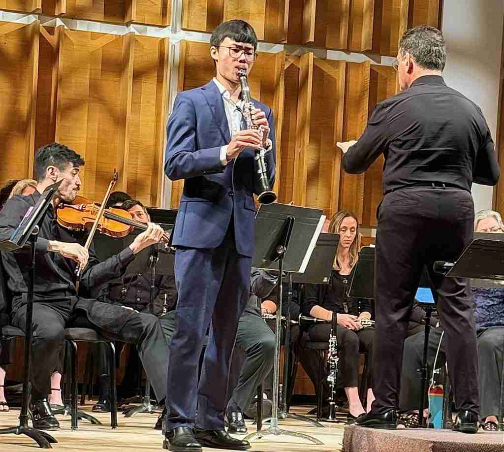Santiago Del Curto, Clarinet at the Special Music School High School Concerto Competition Winners' Concert Photo by Edward Kliszus