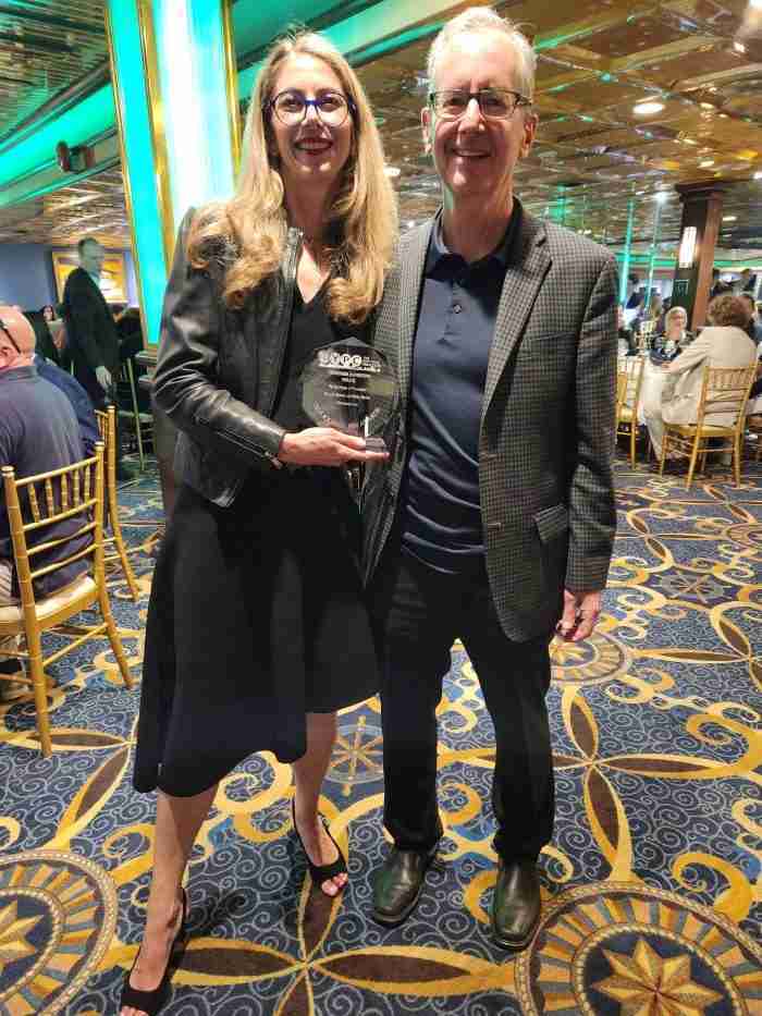 Award recipients Holly Barker and Ronnie Green at the 2024 The New York Press Awards for Journalism event. Photo by Sora Vernikoff