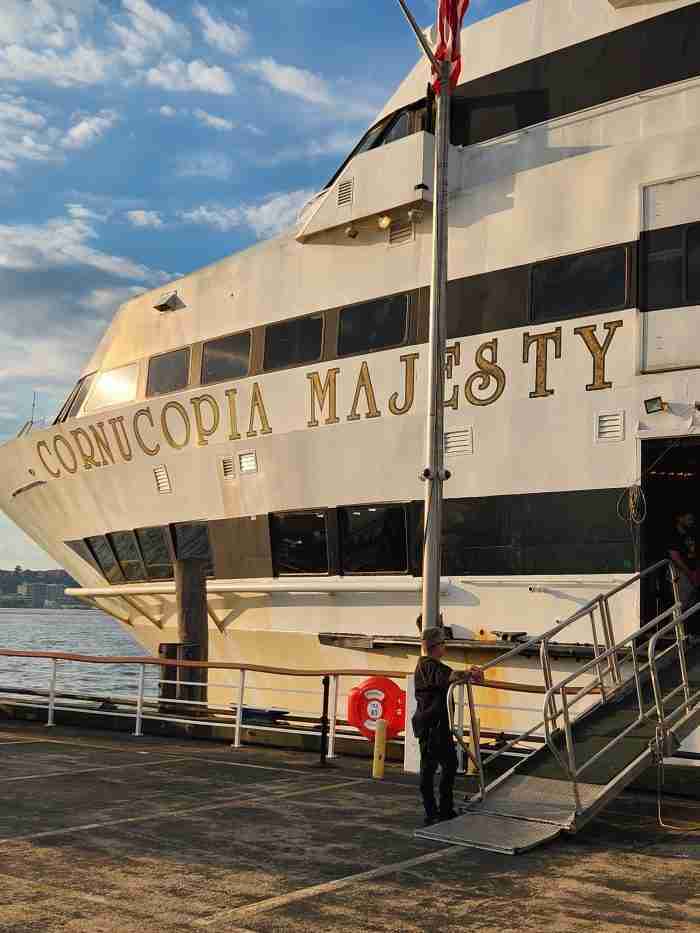 Bow of The Cornucopia Majesty, location of the 2024 The New York Press Awards for Journalism event. Photo by Sora Vernikoff