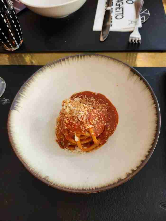  Spaghettone Al 4 Pomodori at A Pasta Bar, SOHO, Manhattan. Photo by Sora Vernikoff