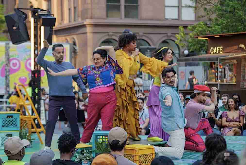 A scene from Mobile Unit's The Comedy of Errors. Photo by Peter Cooper