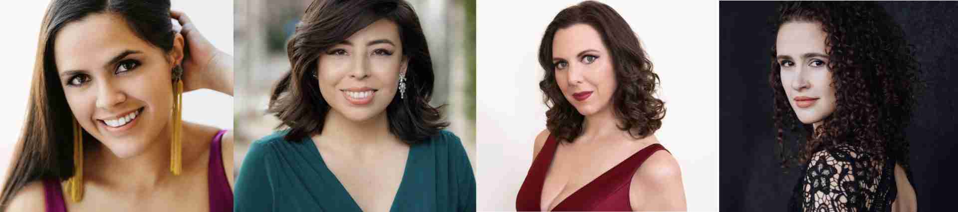 L-R: Soprano Teresa Castillo, Lyric Soprano Shaina Martinez, Soprano Sara Beth Pearson, and Mezzo Soprano Devony Smitth. Courtesy osopera.org