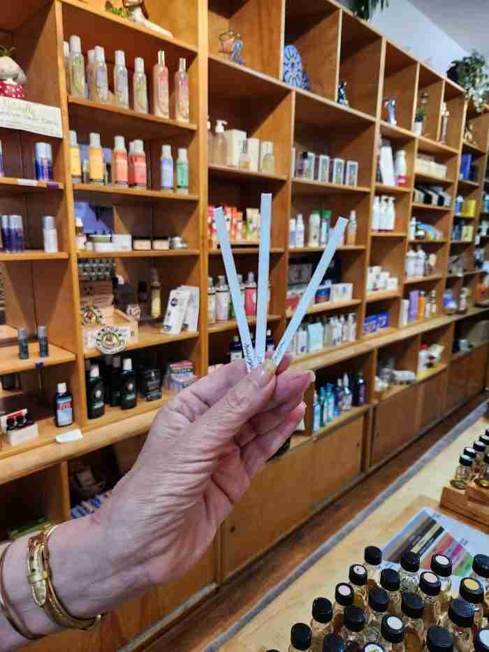 Customized scent testing at the Fragrance Shop New York in New York's East Village. Photo by Sora Vernikoff